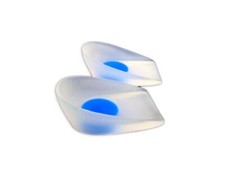 AT Surgical Breathable Dual Durometer Medical-Grade Silicone Heel Cups, One Pair