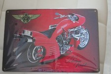 plaque publicitaire moto