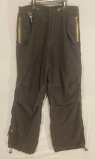 MACGEAR VTG 90'S Y2K MENS M PANTS PARACHUTE BAGGY WIDE LEG RAVE SKATER PUNK GOTH