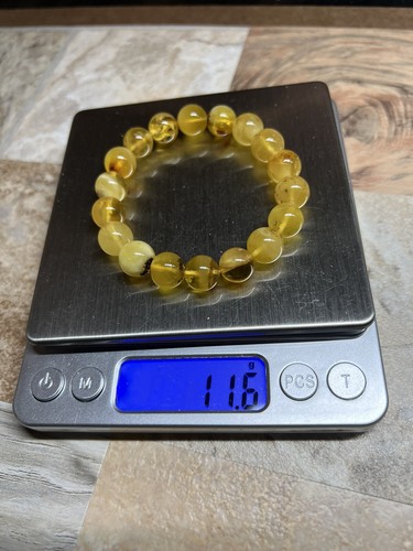 10,5 mm Natürlicher Baltischer Bernstein Perlen Armband 11,6 g 100 % Natürliche Garantie 蜜�手串