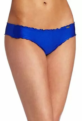 Luli Fama L61554 Womens Blue Wavy Brazilian Bikini Bottoms Size X-Small