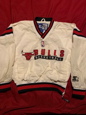 white chicago bulls starter jacket