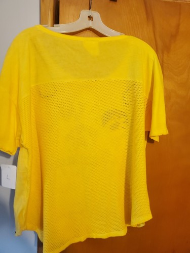 IOWA HAWKEYES-NCAA Touch (By Alyssa Milano) Women's T-Shirt Large- Mesh Back - Picture 2 of 3
