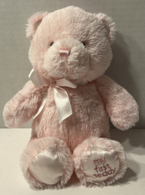 Baby Gund Plush  My First Teddy  Bear Pink Stuffed Animal Toy Lovey 10 