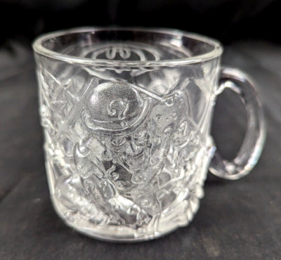 McDonalds Batman Forever Glass Mug, Vtg. 1995 DC Comics The Ridder
