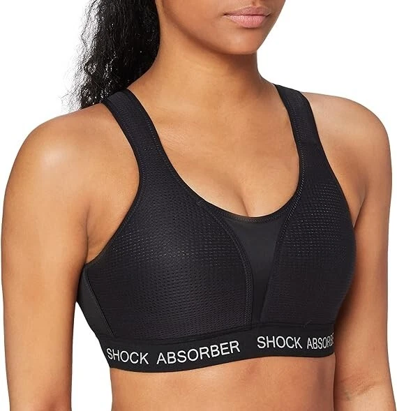 Champion Women's Shock Absorber S06S7 Ultimate Run Padded Sports Bra,  Black. 36F