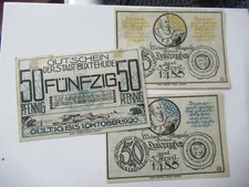 Niemcy Notgeld, Buxtehude 50+(25+50) Pf. , gebr.,