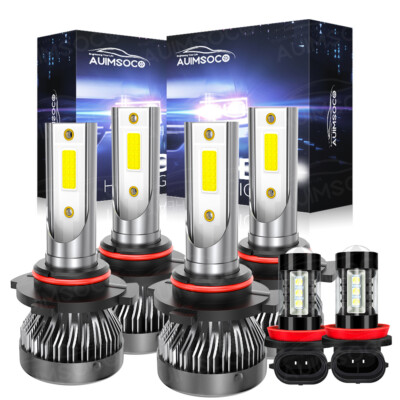 For Dodge Dart SE Sedan 4-Door 2016 6X LED Headlight Hi/Lo Beam+ Fog Light Bulbs