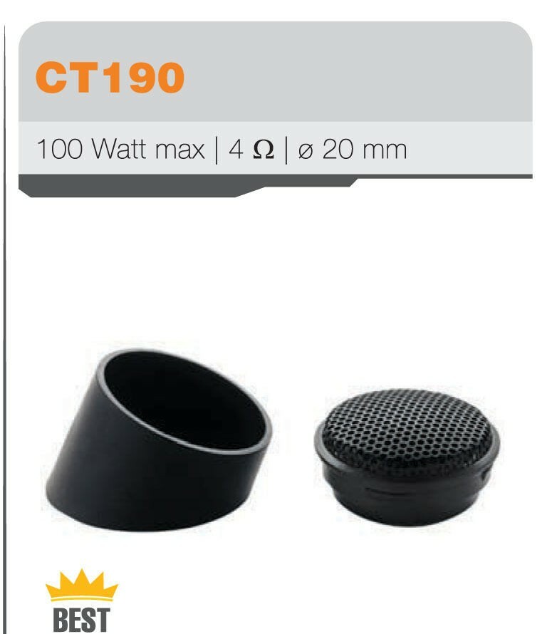 Altoparlante cassa 100 Watt max 4 ohm diametro 20 mm CIARE CT190