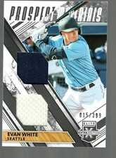 2019 Elite Extra Edition Dual Prospect Materials Black #DPM-EW Evan White 15/399