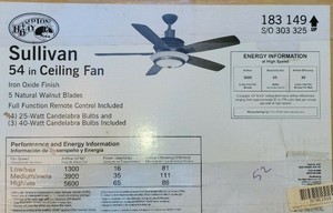 Hampton Bay Sullivan 54 in. Iron Oxide/Copper Plated ...