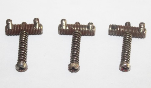 Vintage 1960's Fender Telecaster Threaded Bridge Saddles - Picture 4 of 8