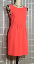 J.CREW WOMEN’S CAMILLE SLEEVELESS CREPE DRESS NWT $148 NEON CORAL SIZE 10