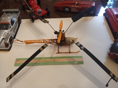 Vintage 1974 Cox Free Flight .020 Gas Nitro Sky Copter Bell 47G Helicopter Used