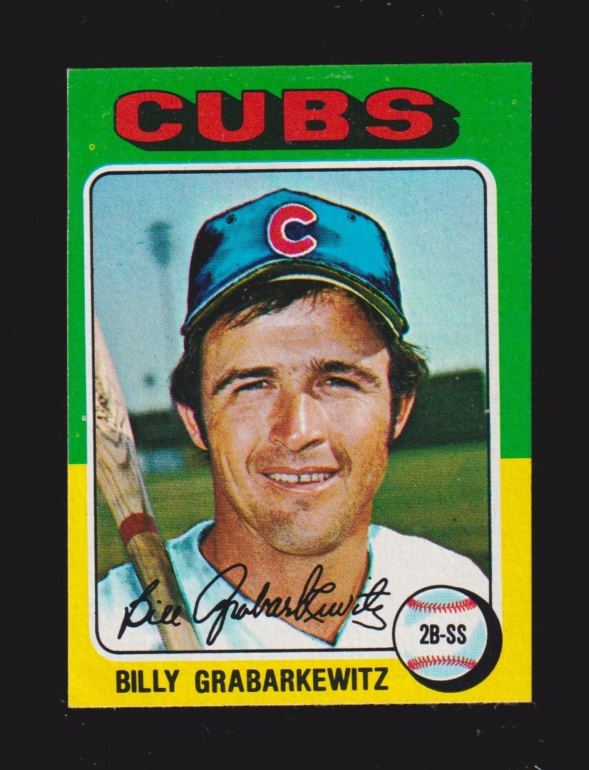1975 TOPPS MINI #233  Billy Grabarkewitz  CHICAGO CUBS  EX-MINT  A