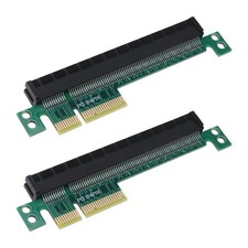 2PCS PCI-E 4X to 16x Expander Converter Riser Card Adapter Male Female