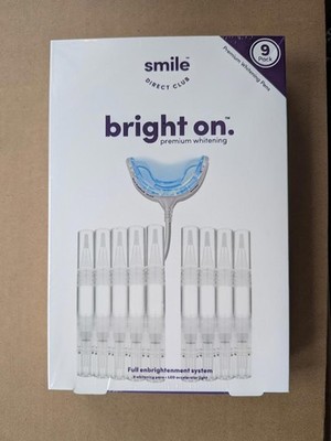 Smile Direct Club Bright On Premium Teeth Whitening Kit 9 Pack w LED Light