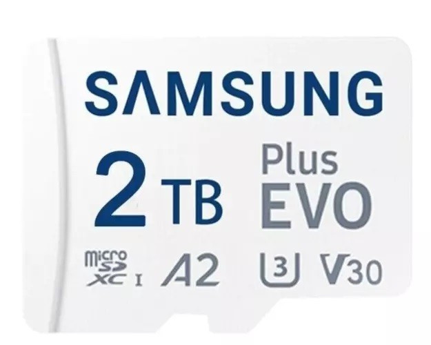 Samsung EVO Plus 256GB 512GB 1TB 2TB Micro SD SDXC C10 U3 A2V30 4K UHD Card