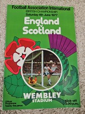 England Vs Scotland 1977 Wembley Programme In Good Condition