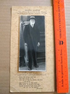 1930 Thomas Gilmore Oldest Kiwanian autograph - Kiwanis International