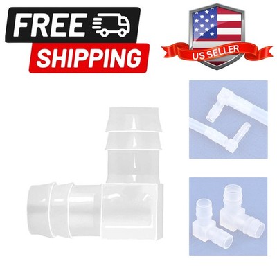 7/16  Plastic Elbow Hose Barb Fitting 90 Degree Equal Barbed Joint Splicer Me...