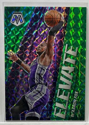 2020 Mosaic #11 De'Aaron Fox Elevate Mosaic Green Prizm Sacramento Kings