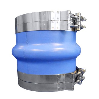 Trident Marine 4'' ID Blue Silicone Molded Wet Exhaust Hump w/4 T-Bolt Clamp 2...