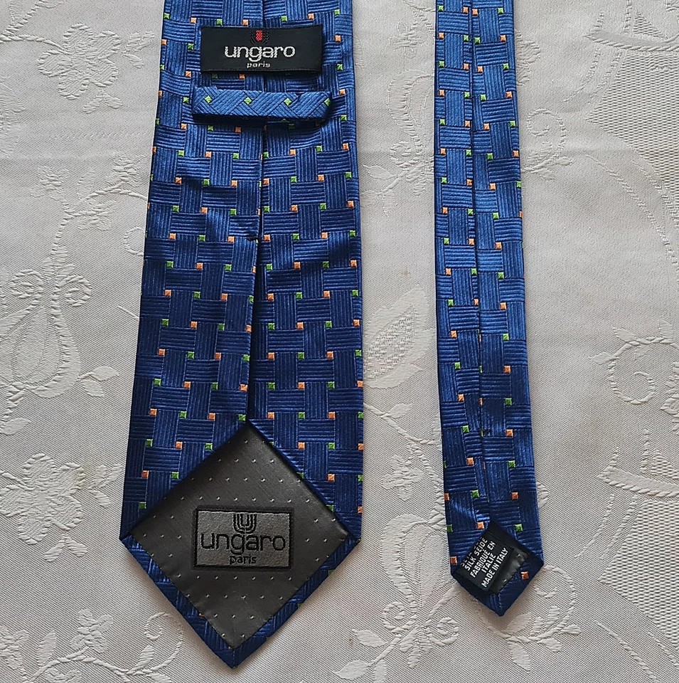 CORBATA DE CUELLO CABALLERO ITALIA VINTAGE AUTÉNTICA HÚNGARO PARÍS AZUL LUNARES SEDA HOMBRE Foto 3 de 4