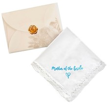 Bridal Wedding Handkerchief Mother Of Bride Gifts Something Blue Box Card