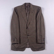 Ermenegildo Zegna Blazer Mens 52R Houndstooth Windowpane 15 Milmil 15 Merino