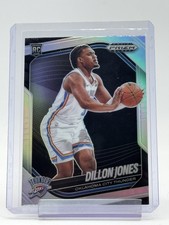 DILLON JONES 2024-25 PRIZM BLACK ROOKIE SILVER #204 THUNDER Q5580