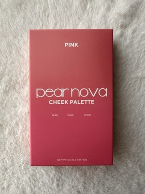 Pear Nova Cheek Palette Pink Beam Vivid Spark Cream & Powder 3 x 4g Vegan