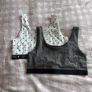 2 Girls Cropped Tops 11 12 Years