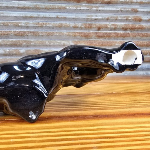 Statua scultura pantera nera in ceramica vintage 15,5" MCM retrò - Foto 13 di 16