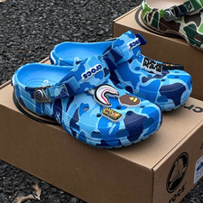 Blue Crocs sandals, unisex, suitable for walking