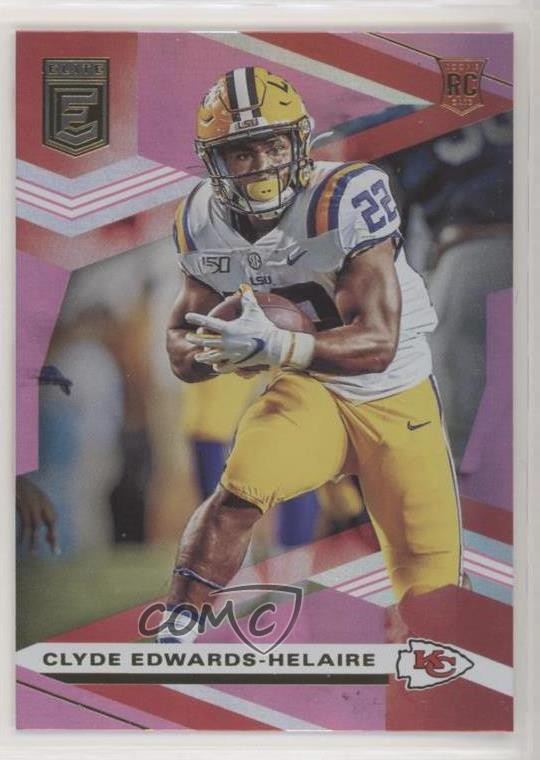 2020 Panini Donruss Elite Rookies Pink Clyde Edwards-Helaire #120 01f0