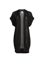 Time and Tru Women's Crochet Layering Duster Sweater Black Size XXL/XXXL NEW NWT