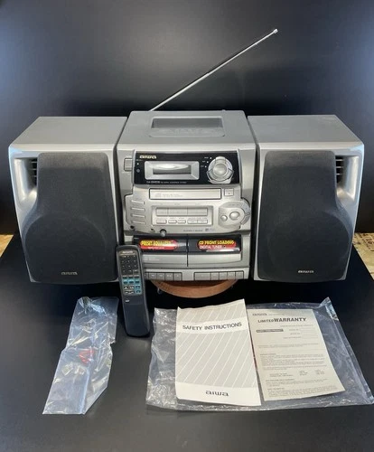 Vintage Aiwa CD Radio Cassette Boombox Speaker System CA-DW630 W/Remote Tested