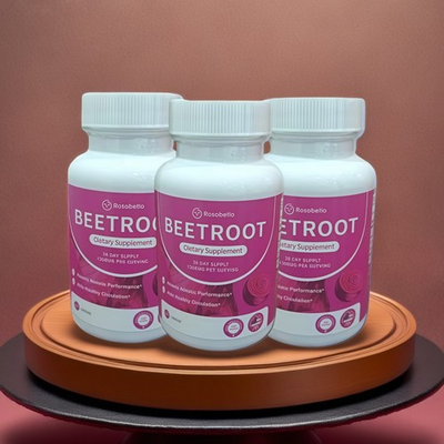 #ad 3PCS Rosabella Organic Beet Root 60 Capsules Natural Energy Boost Blood Pressure $21.46