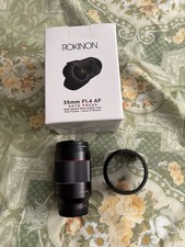 Rokinon 35mm f/1.4 AF Full Frame Sony E-Mount Lens + Tiffen UV Filter