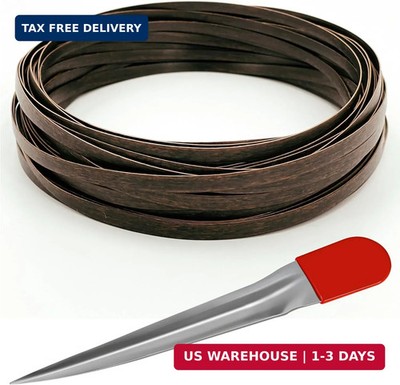 130 Ft Mottled Dark Brown Plastic Wicker Repair Kit with Stainless Steel Weaving
