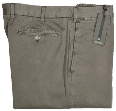 $395 NEW ZANELLA PANTS FITS 34 * DEVON CRINKLE RINSE WASHED COTTON KHAKI CHINO