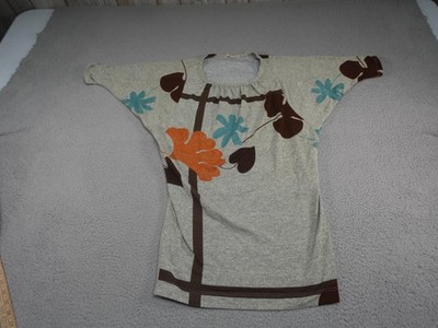 Vintage Fall Shirt Womens Medium Gray Floral Flowers Leaves USA Twenty One