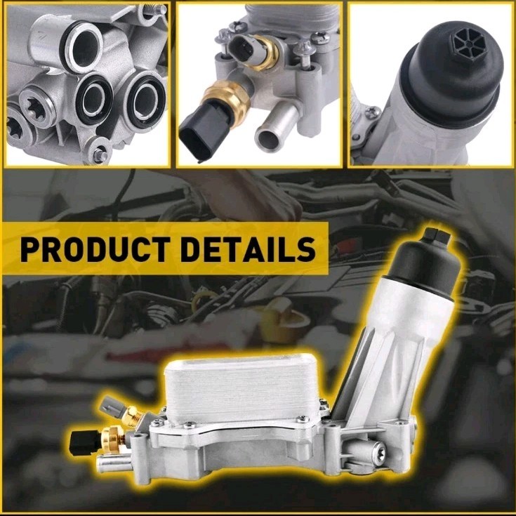 Aluminum Engine Oil Cooler Filter Housing for Jeep Dodge Chrysler Ram 3.6L 11-16