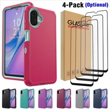 For Samsung Galaxy A07 4G Case Shockproof Hybrid 3-Layers Cover/Screen Protector