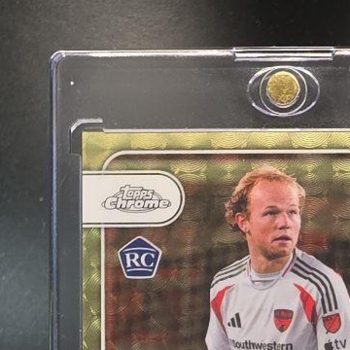 Samuel Sarver 2026 Topps Chrome MLS Soccer #CA-SV Rookie Auto SuperFractor 1/1 view 3