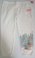 New Dr. Seuss The Grinch Sweatpants Joggers Beige Sz XXL