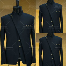 Formal Men's Suit Hosting Jacket Wedding Prom Evening Offical Workwear 2Pcs