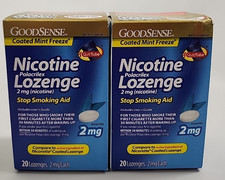 2x GoodSense Mint Nicotine Polacrilex Lozenges 2 mg Stop Smoking Exp. 4/30/2026