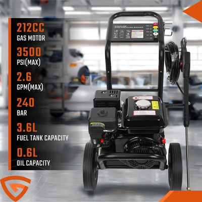 #ad Gas Pressure Washer 3500PSI 2.6 GPM 212CC with 5 Nozzle Set for Cars Fences $239.69